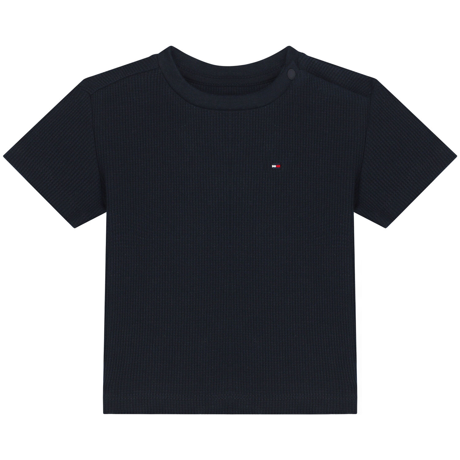 طقم شورت أولاد بالشعار باللون الكحلي, 1, hi-res