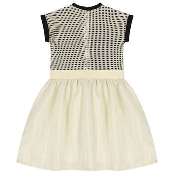 Girls Black & Gold Logo Dress