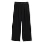 Girls Black Logo Trousers, 1, hi-res