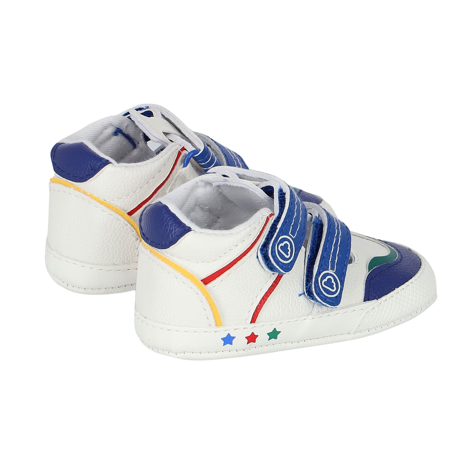 حذاء رياضي بالشعار باللون الأبيض للأولاد, 1, hi-res