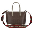 حقيبة كتف بالشعار باللون البنى للبنات, 1, hi-res