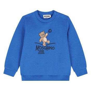Younger Blue Teddy Bear Logo Sweatshirt