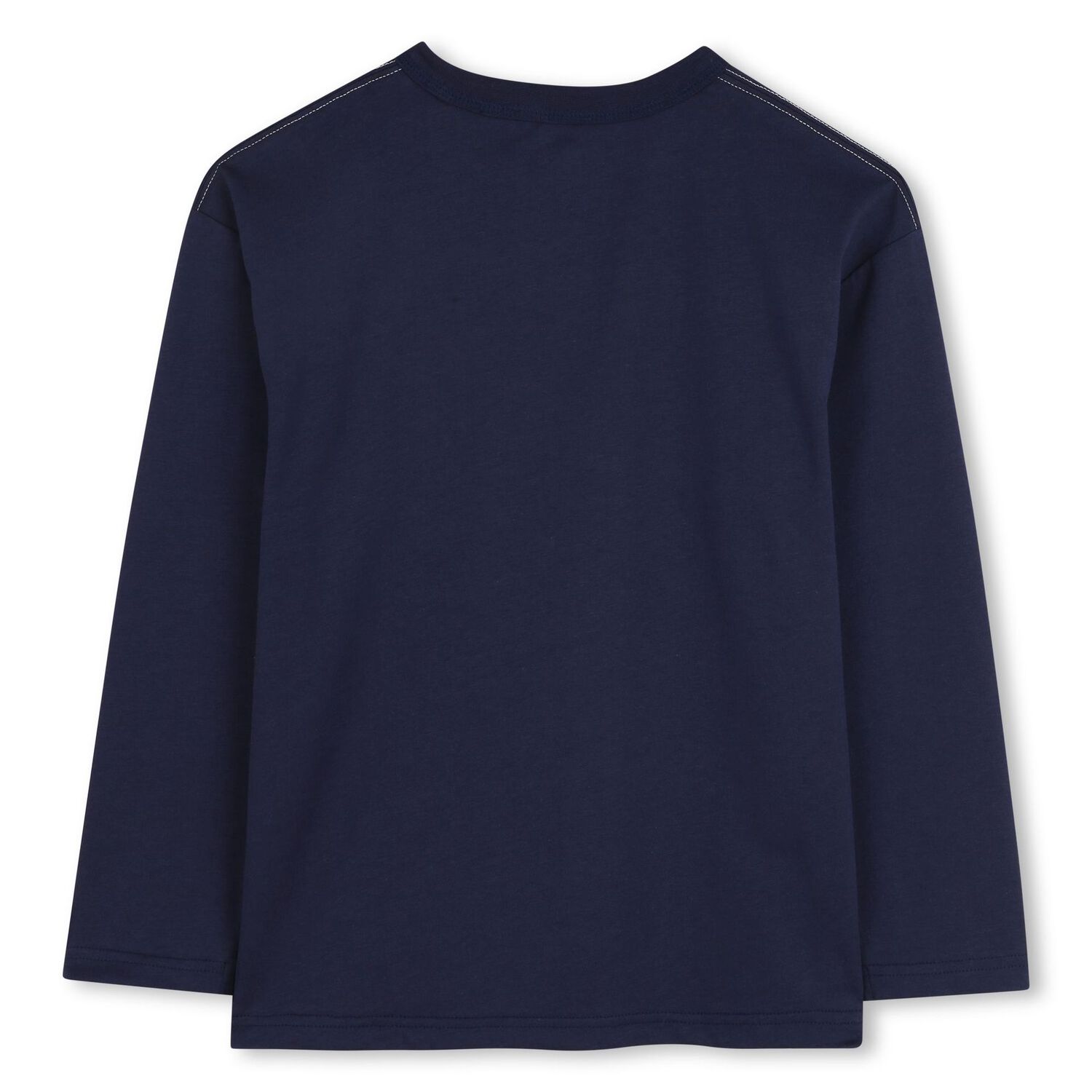 Boys Navy Blue & White Long Sleeve Top ( 2-Pack ), 1, hi-res image number null