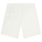Boys White Logo Shorts, 2, hi-res
