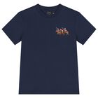 Boys Navy Blue Logo T-Shirt, 1, hi-res