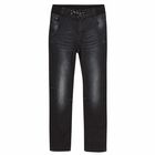 Boys Black Denim Jogger Jeans, 2, hi-res