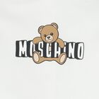 White Teddy Bear Logo Babygrow, 1, hi-res