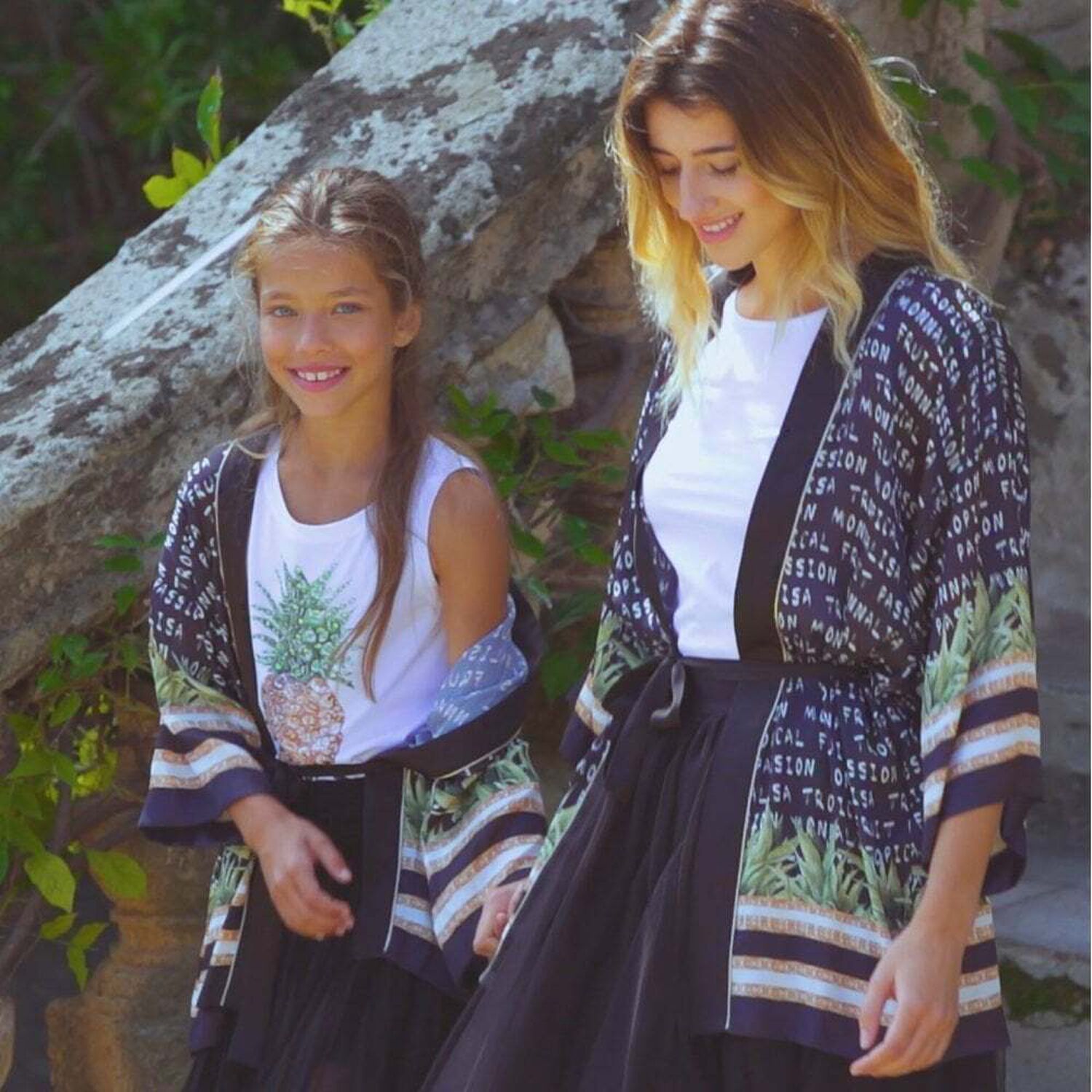 تيشيرت بطبعة الاناناس باللون الابيض للبنات , 1, hi-res image number null