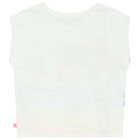 Girls White Palm Tree T-Shirt, 1, hi-res