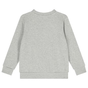 Boys Grey Tiger Logo Sweatshirt, 1 Boys Grey Tiger Logo Sweatshirt