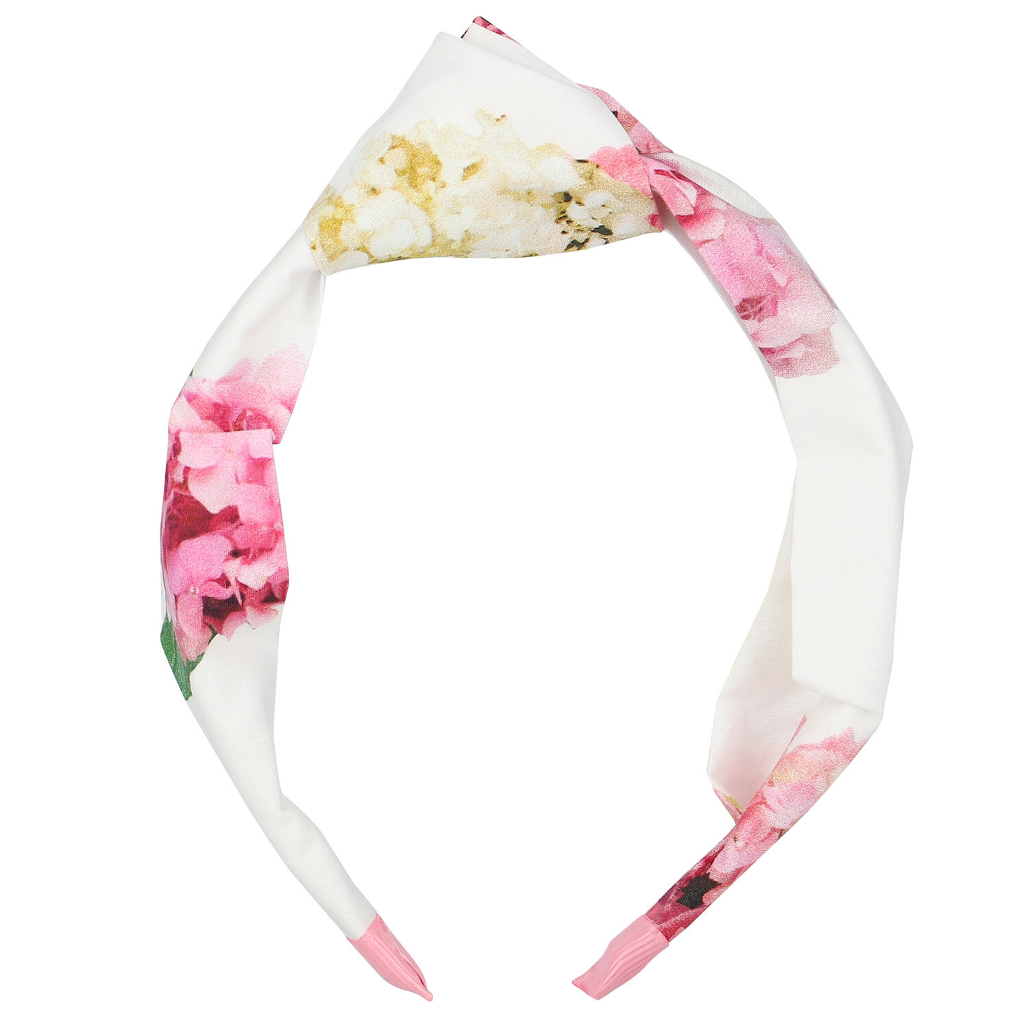 Girls White & Pink Floral Headband, 1, hi-res image number null