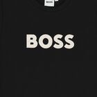 Boys Black Logo T-Shirt, 1, hi-res