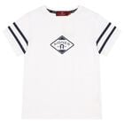 Boys White Logo T-Shirt, 1, hi-res