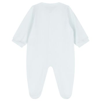 Baby Boys Blue Logo Babygrow