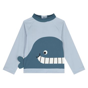 Younger Boys Blue Whale Rash Vest