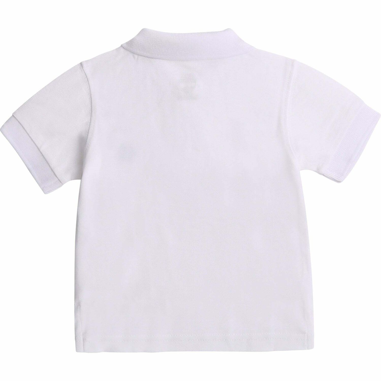 Younger Boys White Logo Polo Shirt, 1, hi-res