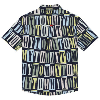 Boys Navy Blue Logo Shirt