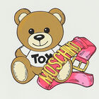 Girls Ivory Teddy Bear Logo Dress, 4, hi-res