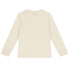 Boys Ivory Logo Long Sleeve Top, 1, hi-res