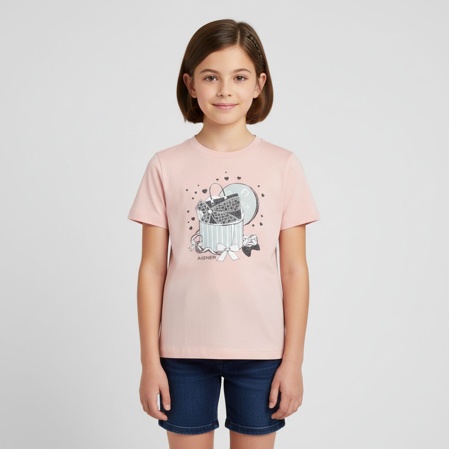 Girls Pink Bag T-Shirt, 3, hi-res