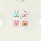 فستان بنات بالشعار باللون العاجي, 1, hi-res