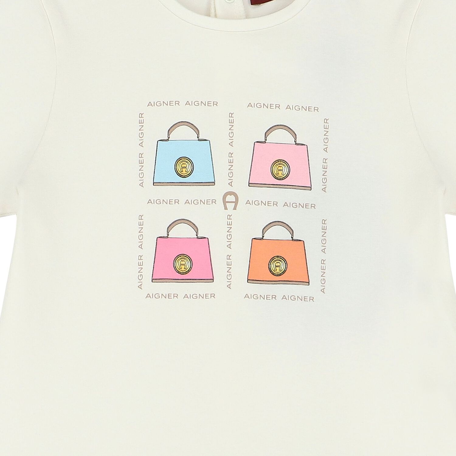 فستان بنات بالشعار باللون العاجي, 1, hi-res