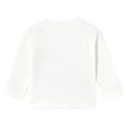 Younger Boys White Tiger Long Sleeve Top, 2, hi-res