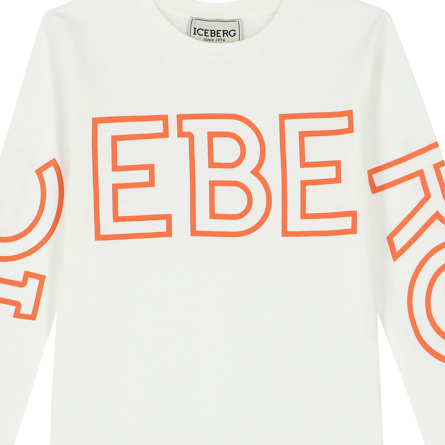 توب بأكمام بالشعار باللون العاجي للأولاد, 1, hi-res