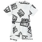 Girls White Logo T-Shirt Dress, 1, hi-res