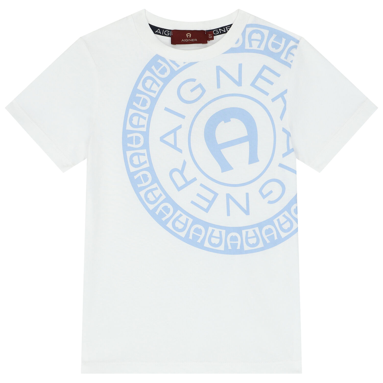 Boys White Logo T-Shirt, 1, hi-res