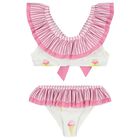 Girls White Ice Creams Bikini, 1, hi-res