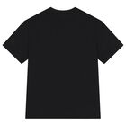 Girls Black Logo T-Shirt, 4, hi-res