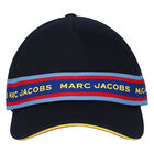 Boys Navy Blue Logo Cap, 1, hi-res