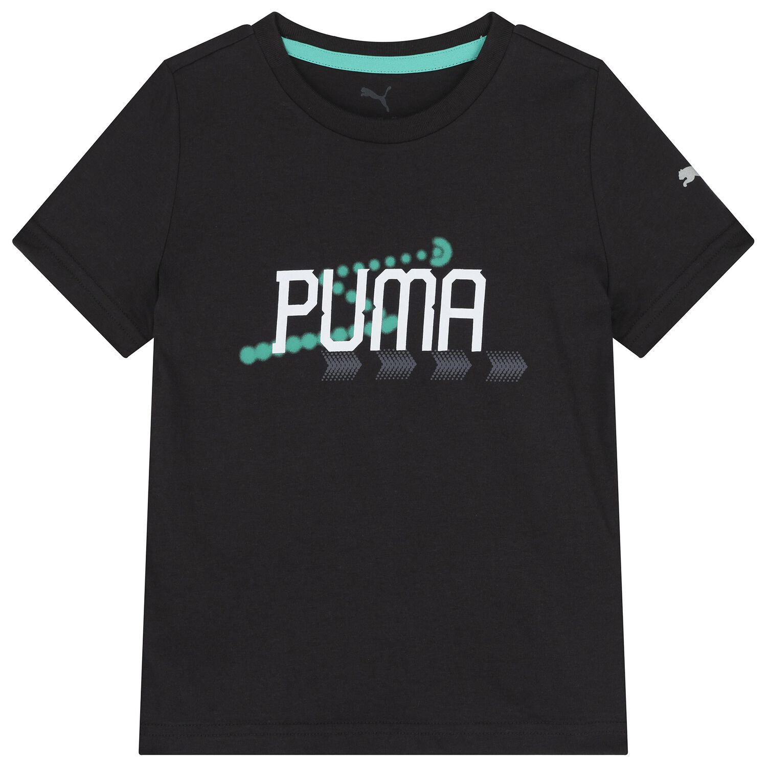 Boys Black Logo T-Shirt, 1, hi-res