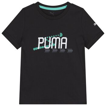 تيشيرت بالشعار باللون الاسود للاولاد 