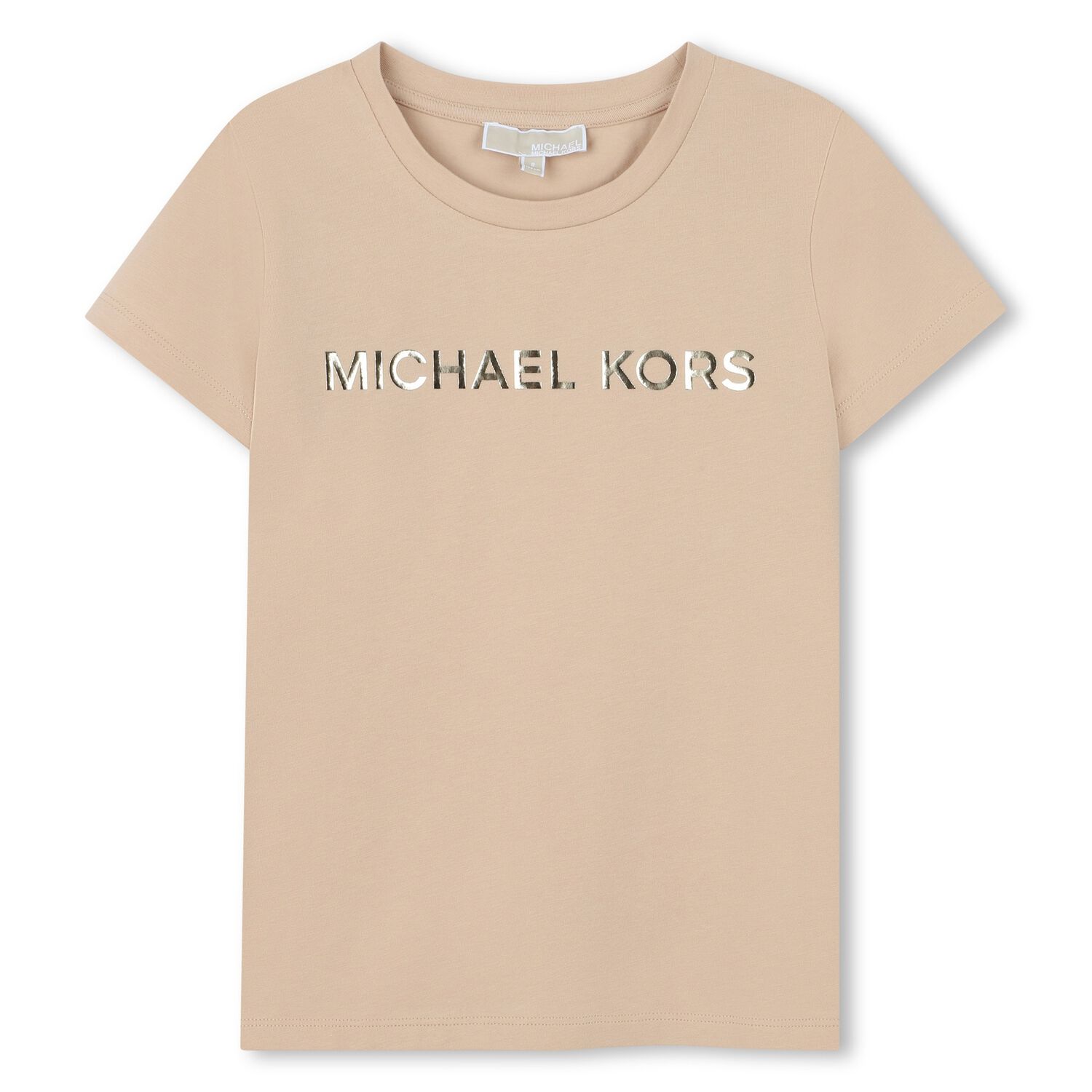 Girls Beige Logo T-Shirt, 3, hi-res