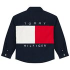 Boys Navy Blue, Red & White Logo Shirt, 1, hi-res