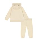 Beige Teddy Bear Logo Tracksuit, 1, hi-res