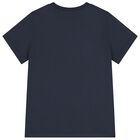 Boys Navy Blue Logo T-Shirt, 2, hi-res