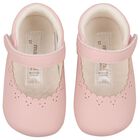 Baby Girls Pink Leather Pre Walker Shoes, 1, hi-res
