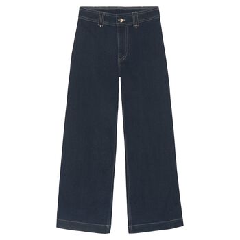 Girls Navy Blue Denim Jeans