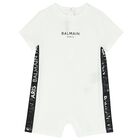 White Logo Baby Romper Gift Set, 1, hi-res