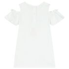 Girls White & Pink Shorts Set, 1, hi-res