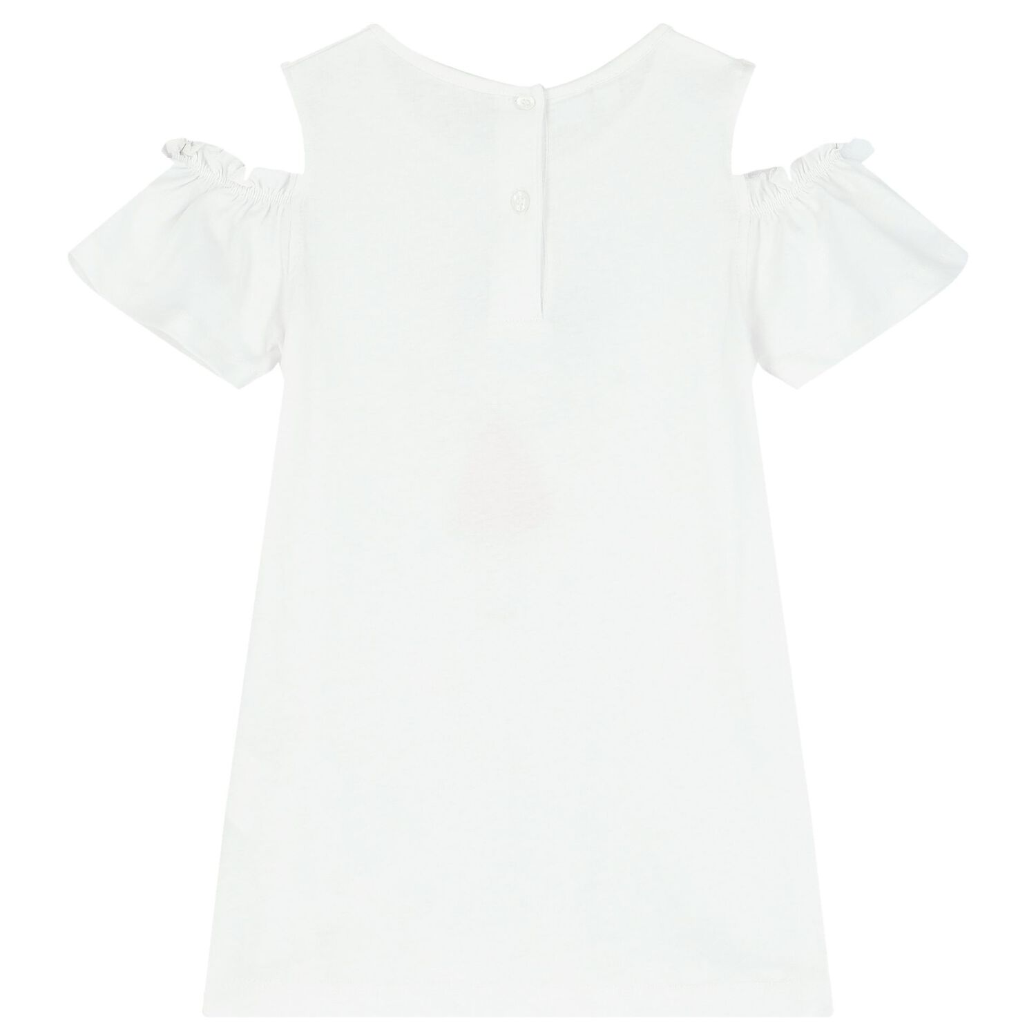 Girls White & Pink Shorts Set, 1, hi-res