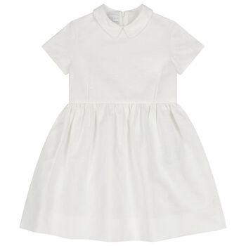 Girls White GG Logo Dress