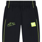 Black & Neon Green Logo Joggers, 1, hi-res