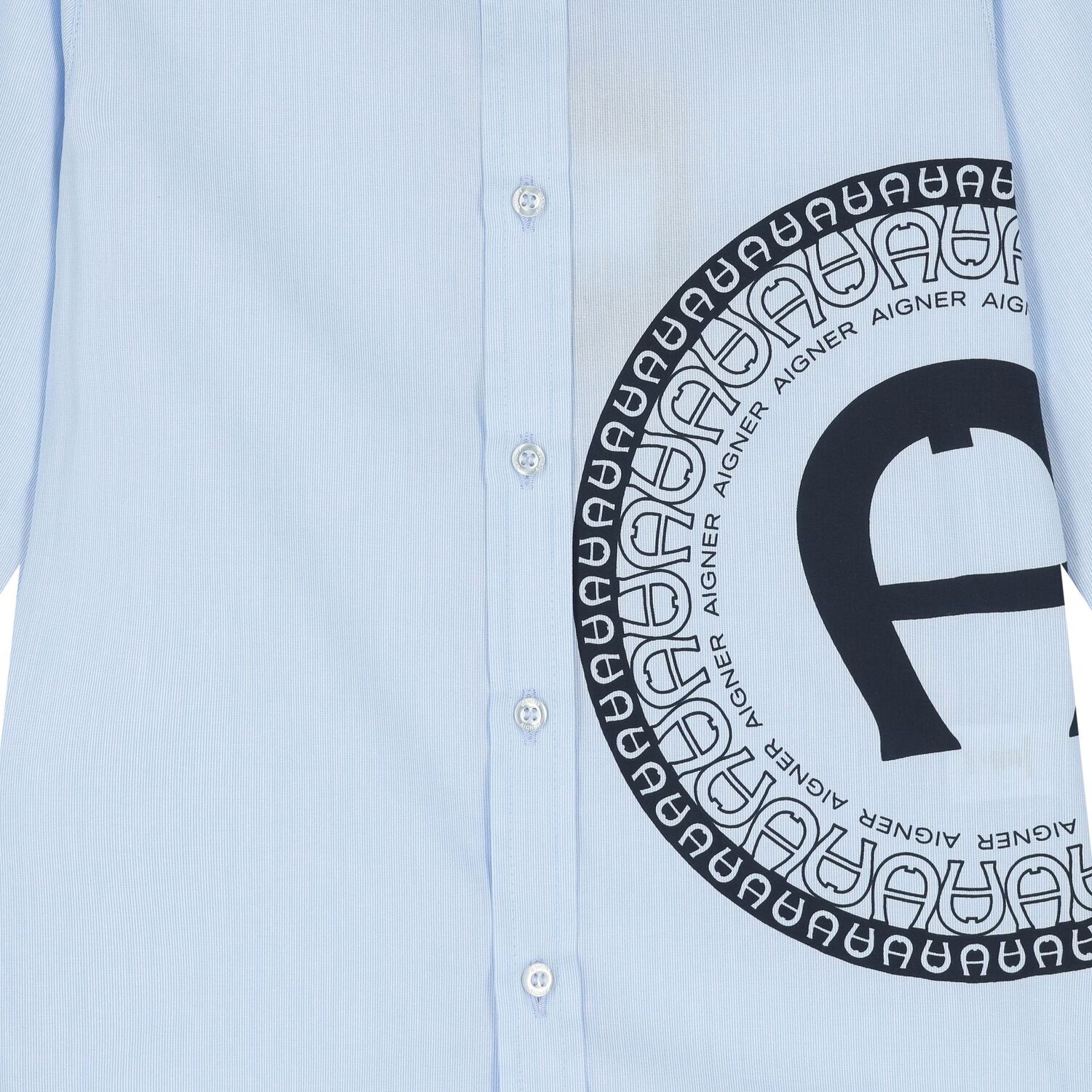 قميص اولاد بالشعار باللون الأزرق, 1, hi-res