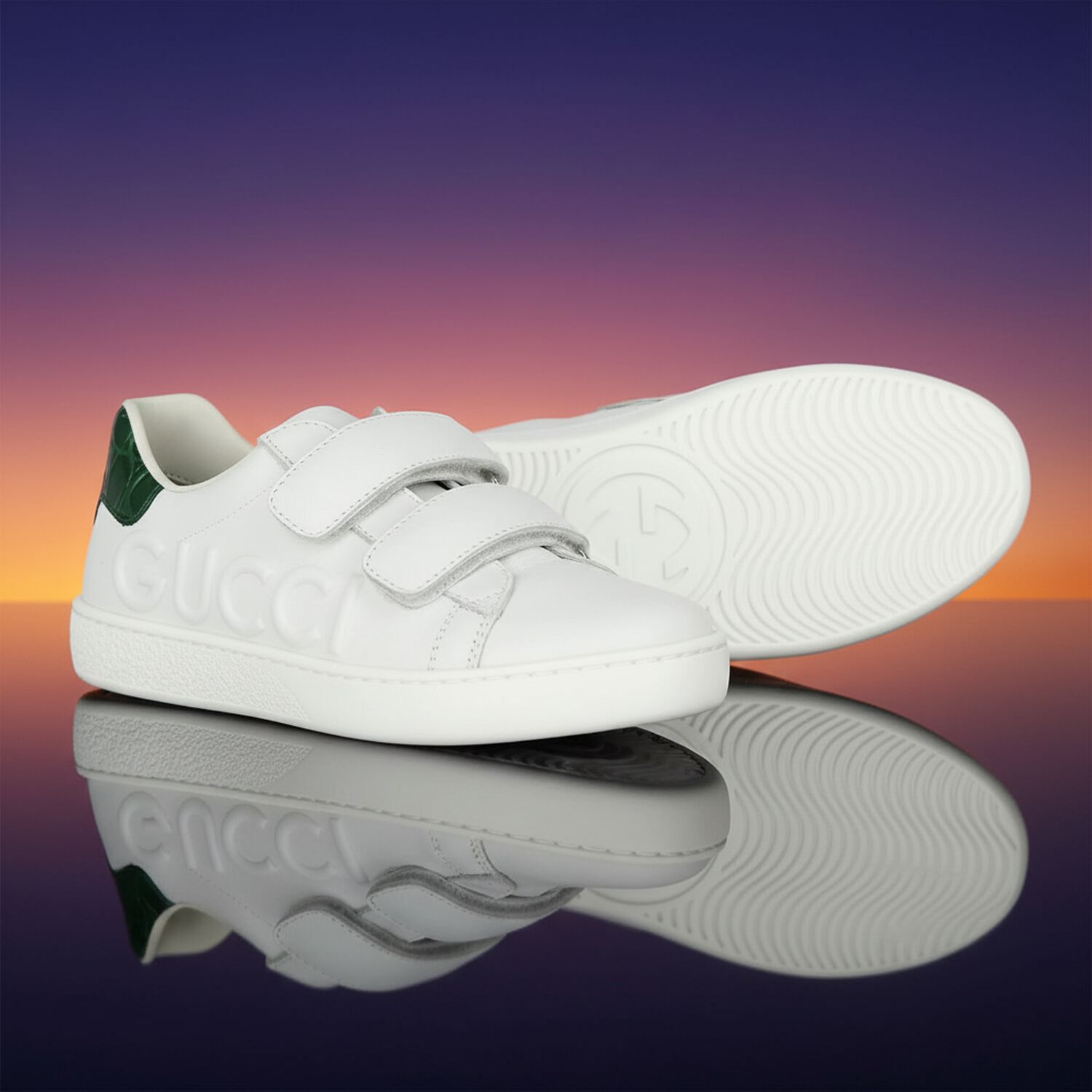 White Ace Leather Trainers, 1, hi-res