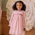 Younger Girls Pink Tulle Dress, 1, hi-res