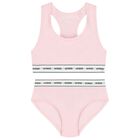 بيكيني وردي اللون بشعار للبنات, 1, hi-res